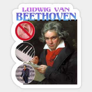 BEETHOVEN RAP TEE Ludwig Van Beethoven Cool Vintage Retro 90's Graphic Band T-Shirt Sticker